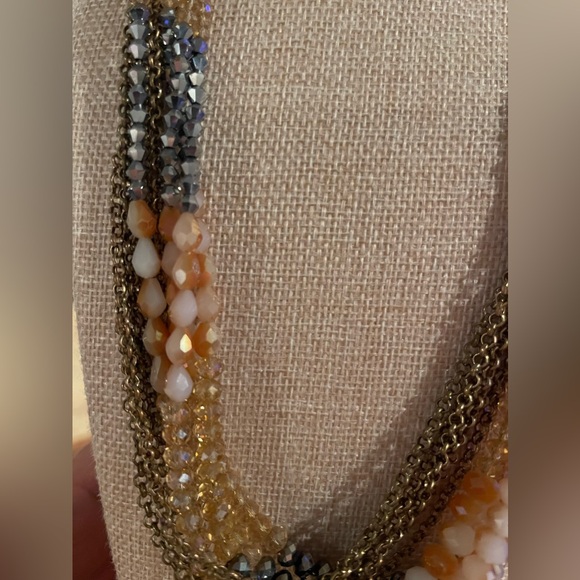 Layered beaded chain necklace - Picture 3 of 6